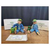 (2) John Deere Dolls NIB Danbury Mint