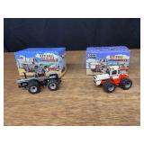 (2) 1/64 White 4-210 + Case 4890 NFTS NIB Ertl