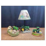 (3) John Deere Lamp + Decorations