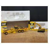 (2) 1/50 Caterpillar 24H Grader + 320C L Excavator Norscot