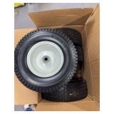 (4) New pneumatic Tires on Wheels