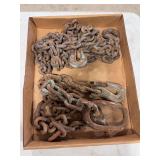 8’ 5/16 Chain with Hooks & 5’ 3/8 Safety Chain  with Locking Hook and Ring