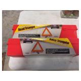 (2) New Emergency Road Triangle Kits