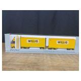 1/53 Willig Semi w/Double Trailers NIB Tonkin