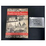 (2) 1933 Worlds Fair Pictures Book + Levi Strauss Tray