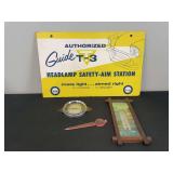 (4) Sign, Thermometer, Letter Opener, Buick Badge