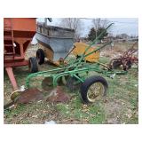 John Deere No. 44 2-Bottom Plow on Rubber