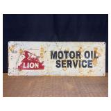 Lion Motor Oil Service SST Sign