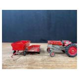 (3) MF 175, Wagon, Spreader Ertl