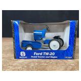 1/8 Ford TW-20 Pedal Tractor + Wagons NIB Ertl
