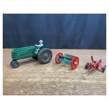 (3) Oliver 70, Plow, Dump Rake