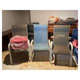 3 Outdoor Chairs and cushions