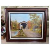 Covered Bridge Painted Framed Art