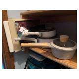 Cutting boards and smalls pots with lids