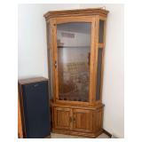 Gun Cabinet with engraved deer on glass door