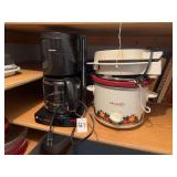 Coffee Pot, Crock Pot and Heart Shaped Waffle Iron