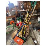 Brooms, Shovels, Gardening tools, etc.