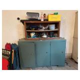 Green Cabinet and all contents