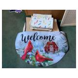 Welcome Mats, rugs and table cloths