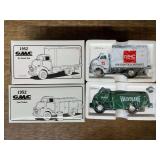 (2) 1/34 GMC Box Truck + Tanker Truck NIB 1st Gear