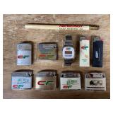 (11) CF Lighters, Watch, Pencil