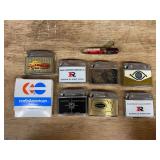 (9) Trucking Lighters, Keychain, Golf Tees