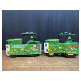 (2) John Deere Tractor Toy Cases NIB Tomy