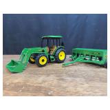 (2) 1/16 John Deere Tractor + Grain Drill Ertl