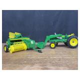 (2) 1/16 John Deere 2040 w/Loader + Baler Ertl