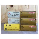 6 Boxes Federal Premium, Winchester/USA , Remington/UMC  180 Gr. .40 S&W