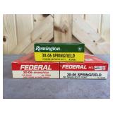 3 Boxes Federal & Remington  150 & 180 Gr. SP .30-06