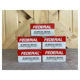 5 Boxes Federal 148 Gr. Lead WC Match .38 Special