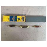 Old Timer 3 Bladed Pocketknife & Sharpening Stone