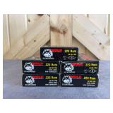 5 Boxes Wolf 62 Gr. FMJ .223