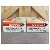 2 Boxes Winchester 150 Gr. PP .308
