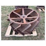 (2) Fordson F Series Six Spoke Wheels