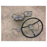 Ford 1950’s Steering Wheel, Center Steering Wheel Piece, and More
