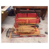(2) Sleds and (1) Wagon