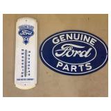 Ford Sign and Thermometer