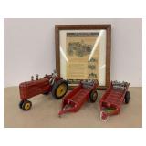 (4) Massey-Harris Tractor, Spreaders + Ad