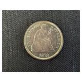 1872 Seated Liberty Half Dime Coin