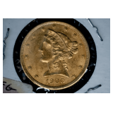 1900 Liberty Head $5 Gold Coin