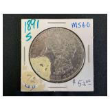 1891-S Morgan Silver Dollar