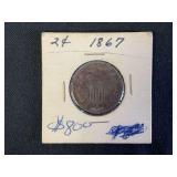 1867 Two Cent Piece