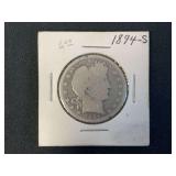 1894-S Barber Half Dollar US Coin