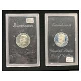 Two 1971 Eisenhower Dollar Proof Coins