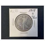 1917-S Walking Liberty Half Dollar Error