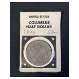 1893 Columbus Half Dollar, Chicago World's Fair Commemorative Coin
