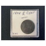 1804 United States Half Cent Coin