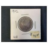 1902 Barber Quarter Dollar